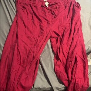 Women's Soft Drawstring Lounge Pants - Bright Raspberry